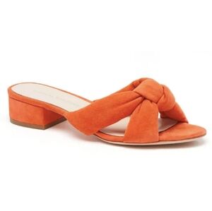 Loeffler RandallElsie Knotted Suede Sandals Size 6 Burnt Orange